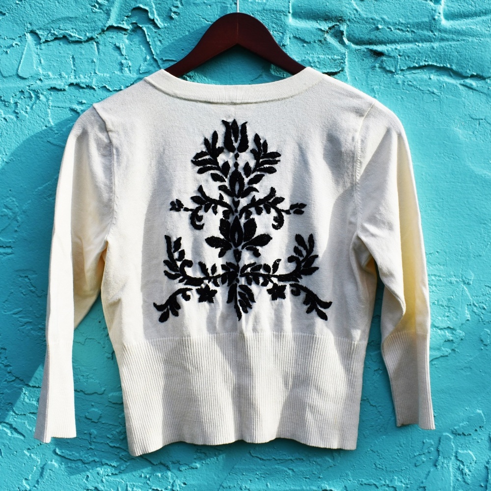 WHBM Embroidered Cardigan - Picture 2 of 6